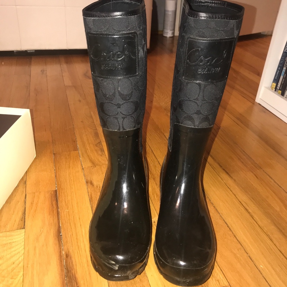 AUTHENTIC - COACH Rainboots Black